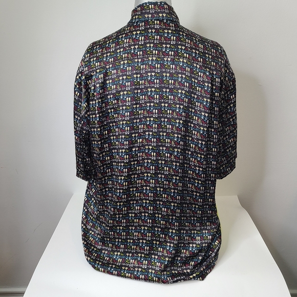 VTG Y2K Nicole Miller Mens Hawaiian Shirt Silk - Picture 7 of 14